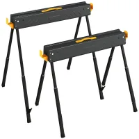 Caballetes de trabajo - juego de 2 unidades - negro