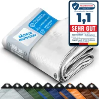 Lona de protección 240 g/m² blanca 10 x 12 m