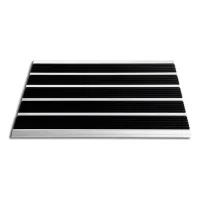 Estera de aluminio estera doble con lamas de caucho 60 x 90 cm