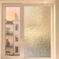 Película de privacidad para ventanas de vidrio esmerilado, adherencia electrostática, transparente, 45 x 200 cm, mejora la privacidad