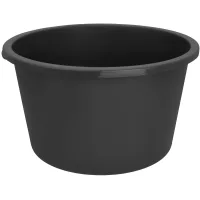 Cubo de mortero de plástico 40l redondo, negro - cubo para construcción - kotarbau