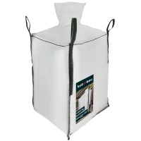 Saco big bag vacío, saco para escombros de obra 90x90x160cm 1000 kg con tolva de vaciado - kotarbau
