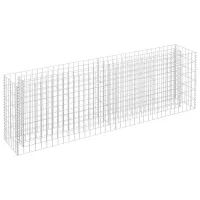 Arriate - macetero de gaviones de acero galvanizado 180x30x60 cm