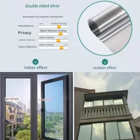(500 cm x 40 cm) lámina de protección solar unidireccional, lámina de privacidad, lámina de protección solar, adhesivo para vidrio