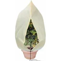 Protector contra heladas para plantas, 100 cm x 120 cm de alto [cremallera, cordón ajustable] 1 pieza.apto para plantas en maceta.