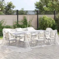 Lona protectora | lona transparente con ojales polietileno 4x4 m cfw708062