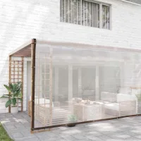 Lona protectora | lona transparente con ojales polietileno 6x8 m cfw434860