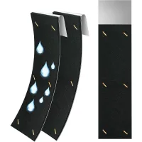 Juego de 2 reductores de ruido para canalones, silenciadores de ruido de lluvia de 8,9 x 30 cm, silenciadores de goteo con inserto ajustable.