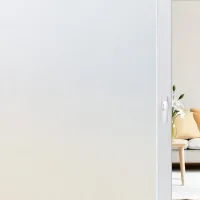 Lámina esmerilada opaca para ventanas de puertas de cristal, sin pegamento, resistente a los rayos uv, autoadhesiva, para el hogar, baño y oficina, 30