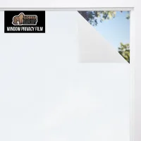 Lámina adhesiva esmerilada para ventanas (2 m) - anti-espía - transparente mate - blanca