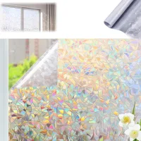 Lámina para ventanas que proporciona privacidad - lámina electrostática sin adhesivo - lámina para ventanas con efecto arcoíris - protección uv - reut