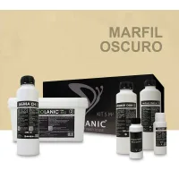 Microlanic kit microcemento 5m² listo al uso superficies absorbentes lisas sal. pared, yeso, pintura marfil oscuro