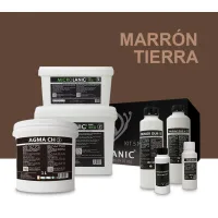Microlanic kit microcemento 5m² sar especial para superficies absorbentes rugosas listo al uso para paredes y suelos marron tierra