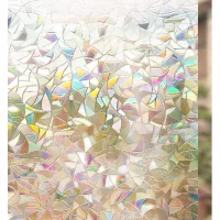 Lámina para ventanas rainbow privacy window film 45x200cm, lámina electrostática para ventanas, anti-uv, pantalla decorativa para ventanas que brinda