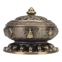 Quemador de incienso de sándalo de bronce de nepal, resistente, multiusos, arte decorativo, quemador de incienso de aleación para dormitorio