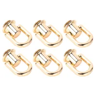20 remaches metálicos de anilla en d de 16 x 12 mm con rotación de 360 grados para collares, cinturones, bolsos y monederos.