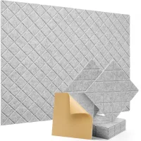 Paneles fonoabsorbentes adhesivos alta densidad - para oficinas - gris - 30x30 cm generique