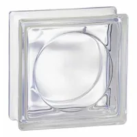 Caja 5 uds. bloque de vidrio pavés ronde | dimensión 190x190x80 mm | producción descarbonizada