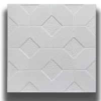 10 o 20 m² (40 u 80 piezas) de panel decorativo de techo de poliestireno compacto lagos de 50x50 cm (1 cm de grosor) - paquete de 20 m².