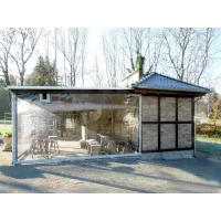 Láminas de pvc cristal 5x5m, 0,65mm de espesor, 750g/m² - transparente sólo reforzado - uv & impermeable - made in italy