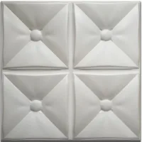 10/20m² de paneles 3d de eps (poliestireno compacto) para techo o pared 50x50x2cm blanco 4 modelos - 10m² de cojines