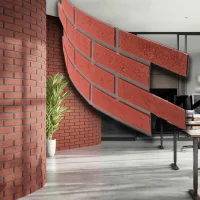 Revestimiento exterior - interior aislante flex 248x770x5mm con ladrillos rojos ultrarrealistas