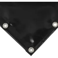 Lona pvc impermeable negro | lona ojal 650g/m² | cubierta exterior | 4x7m | resistente protección multiusos