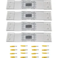 Medidor de espesor de 4 piezas para monitoreo y registro de grietas, monitor de grietas estándar para grietas estándar y angulares
