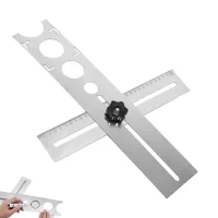 Herramienta universal ajustable de acero inoxidable para localizar agujeros en azulejos y cortar azulejos