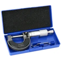Micrómetro, micrómetro, medición de alta precisión 0-25 mm, resolución de 0,01 mm