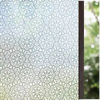 Lámina para ventanas, opaca, para mayor privacidad, con estampado floral, 45 x 200 cm