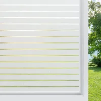 Lámina para ventanas esmerilada a rayas 3/1, lámina opaca a rayas, lámina para vidrio esmerilado, 45 x 150 cm