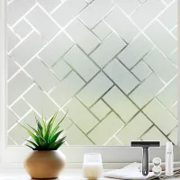 Lámina estática para ventanas que proporciona privacidad, lámina esmerilada con protección uv (44,3 x 200 cm)