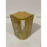 Bloque de vidrio angular redondo a 90º reflejos oro 19/8 | ondulado