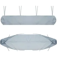 Funda para toldos de jardín, bolsa de almacenaje 420d oxford contra los uv, impermeable contra la nieve y la lluvia en invierno, (gris, 3m)
