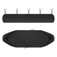 Funda de protección para jardín, bolsa de almacenamiento 420d oxford contra los uv, impermeable contra la nieve y la lluvia en invierno (negro, 2.5m)