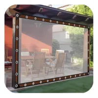 Lona impermeable transparente con ojales, lona transparente para exteriores, lonas transparentes para jaulas, impermeable e impermeables, (2m*3m)