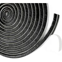 Burlete de cepillo insonorizante de 9 mm para puertas y ventanas correderas - 5 m - aislamiento acústico para puertas y contraventanas