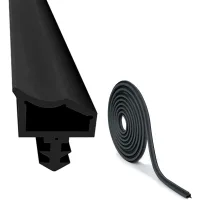 Junta de goma para puerta, 1 m, bloquea el ruido y el polvo, ancho de la ranura 4 mm, profundidad de la ranura 7 mm, curvatura de la ranura 12 mm (ne