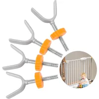(naranja) 4 tornillos de presión roscados en forma de y m10 para puertas de escalera, kit de fijación de barrera de seguridad para bebés