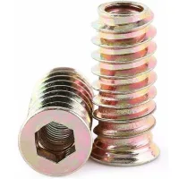 Paquete de 20 tuercas hexagonales roscadas de aleación de zinc m10, tuercas revestidas de aleación (m10x25mm)
