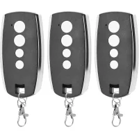 Juego de 3 mandos a distancia para puertas de garaje: mando a distancia de 433,92 mhz compatible con el mando a distancia de código variable de 4 cana
