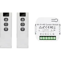 Interruptor para persiana enrollable compatible con wifi 433mhz smart life con control remoto de 2 canales
