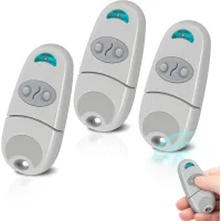 Lote de 3 controles remotos para puerta de garaje 433,92 mhz, compatibles con los controles remotos ev, na y ee 433,92 mhz, 2 canales.