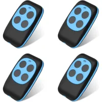 Control remoto de 4 botones 433 mhz, tipo duplica, para abrepuertas de garaje o control remoto doméstico - azul.