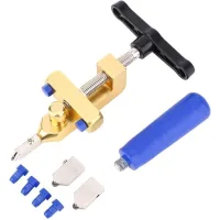 Cortador de azulejos manual 2 en 1 con cuchillas de acero de tungsteno de 3 a 15 mm, para uso doméstico y bricolaje corta vidrio, espejos y azulejos d