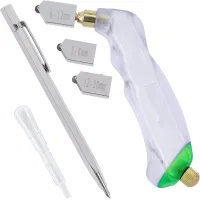 5 piezas cortador de vidrio de 2 mm a 20 mm empuñadura de pistola y empuñadura ergonómica herramientas de corte de vidrio de carburo de tungsteno con