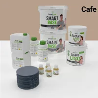 Kit de microcemento para baño · cafe · 16 m² · pladur, yeso o cemento