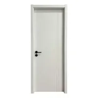 Puerta interior wangli blanca lineal 82,5x203 cm con marco | puerta abatible moderna minimalista