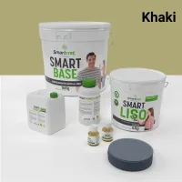 Kit de microcemento para baño · khaki · 8 m² · pladur, yeso o cemento
